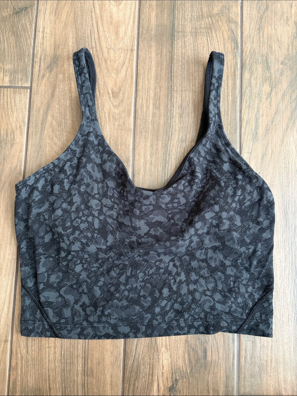 Lululemon Black Charcoal Print Light-Support Sports Bra